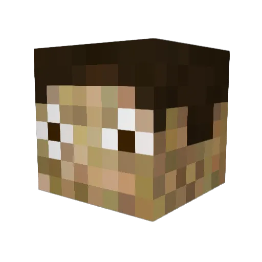 Kokolokosech Minecraft avatar head, 3D render
