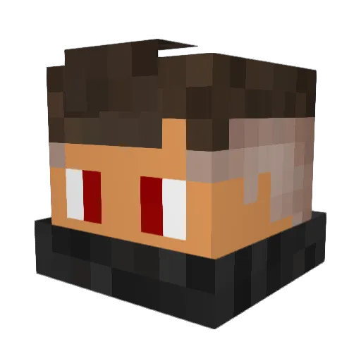 Kokoloriskopf Minecraft avatar head, 3D render