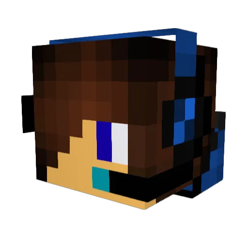 Kokoo14 Minecraft avatar head, 3D render
