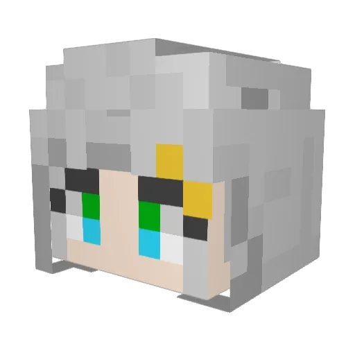 Kokoro1314 Minecraft avatar head, 3D render