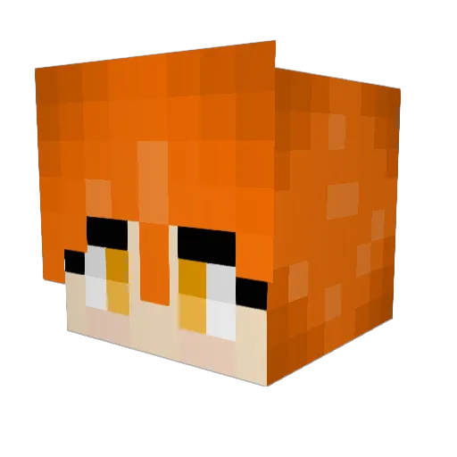 Kokoro88 Minecraft avatar head, 3D render