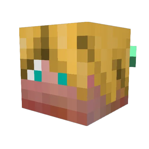 KokoroPie Minecraft avatar head, 3D render