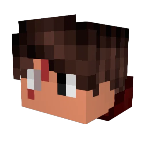 Kokos28 Minecraft avatar head, 3D render