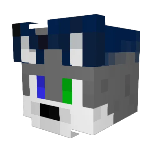 Kokosak150 Minecraft avatar head, 3D render