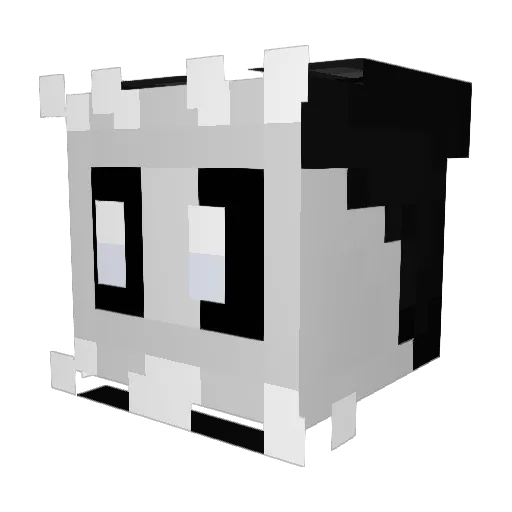 Kokosheku Minecraft avatar head, 3D render