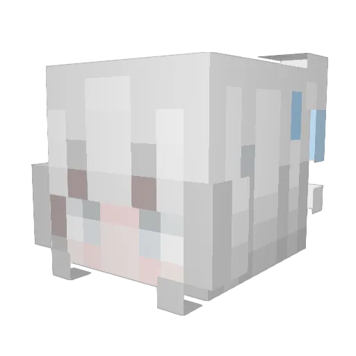 Kokosiao Minecraft avatar head, 3D render