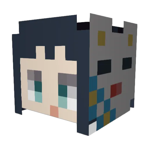 Kokoya_Chatot Minecraft avatar head, 3D render