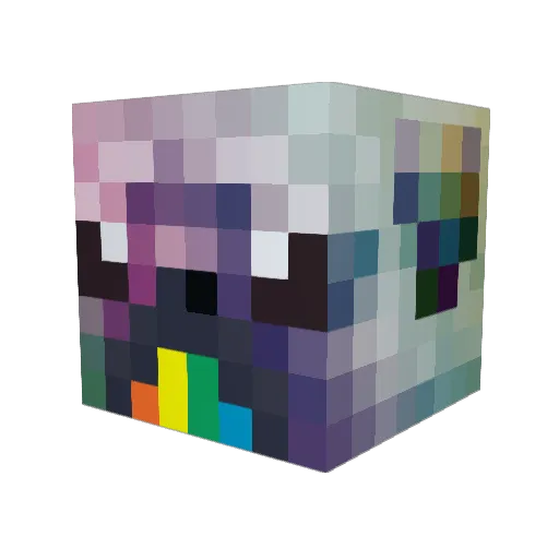 KoksMops Minecraft avatar head, 3D render