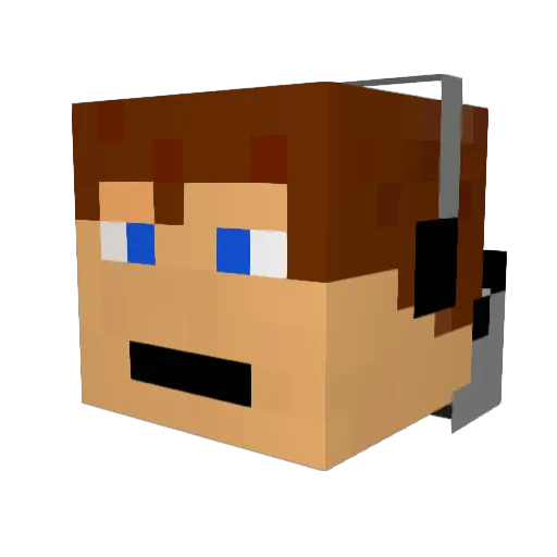 Koksuvi Minecraft avatar head, 3D render