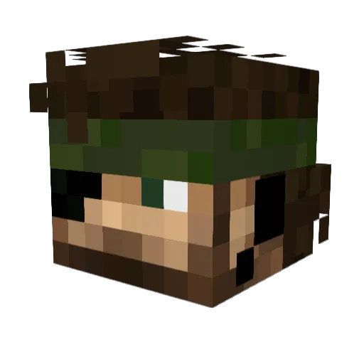 Koku0112 Minecraft avatar head, 3D render