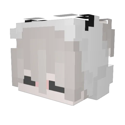Kokushibo7 Minecraft avatar head, 3D render