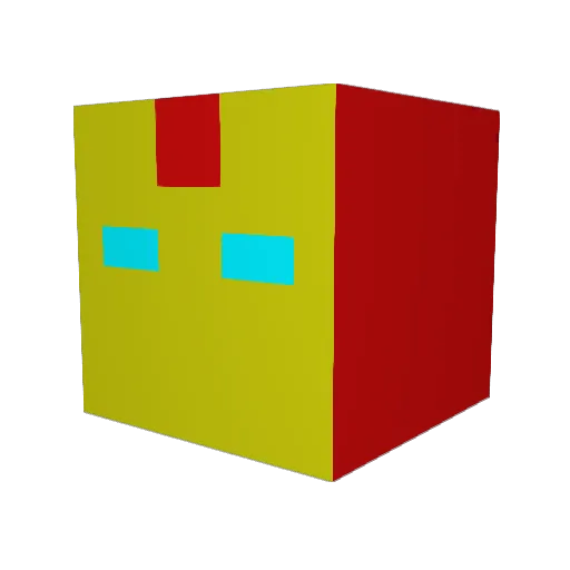 Kokzzo Minecraft avatar head, 3D render