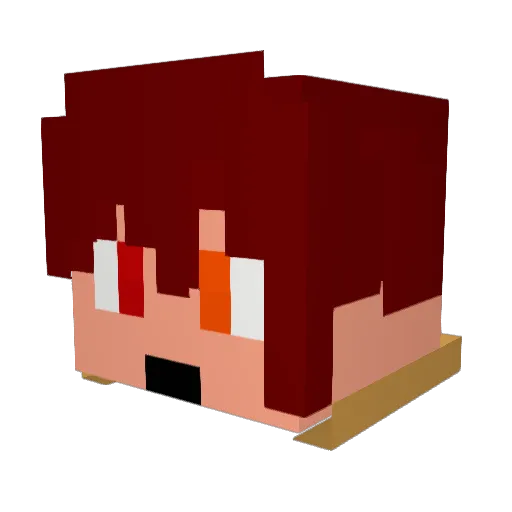 KolaNeKola Minecraft avatar head, 3D render
