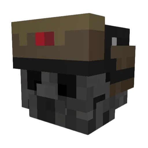Kolager Minecraft avatar head, 3D render
