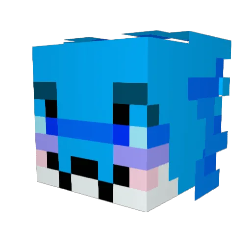 Kolarin Minecraft avatar head, 3D render