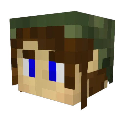Kolathwizard Minecraft avatar head, 3D render