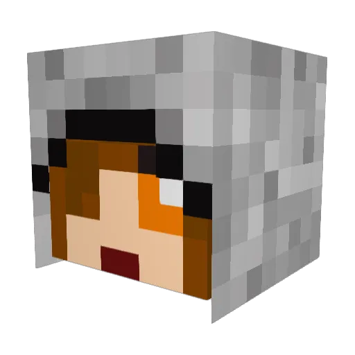 Kolbi90 Minecraft avatar head, 3D render