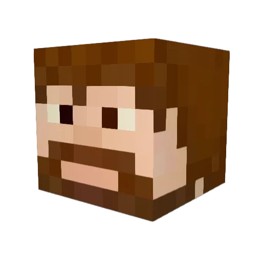 Kolbias Minecraft avatar head, 3D render