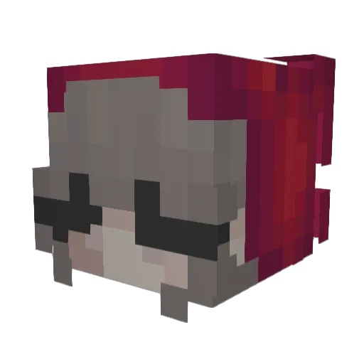 KolciaBear Minecraft avatar head, 3D render