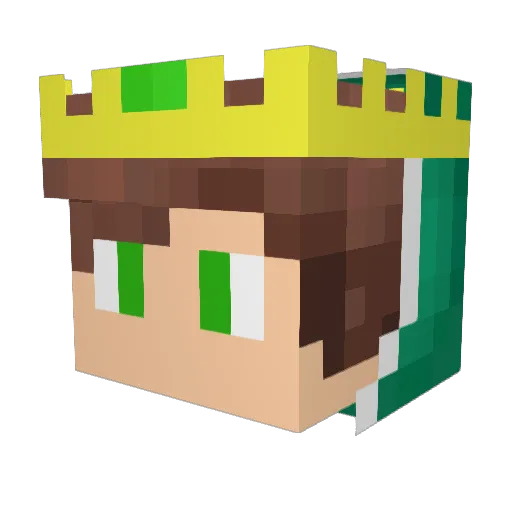 KoldPlace Minecraft avatar head, 3D render