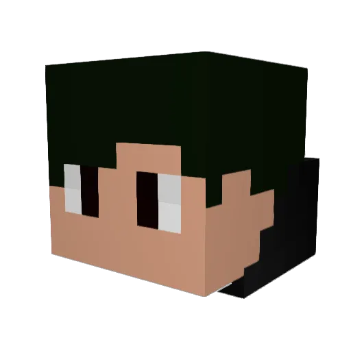 Koldash Minecraft avatar head, 3D render