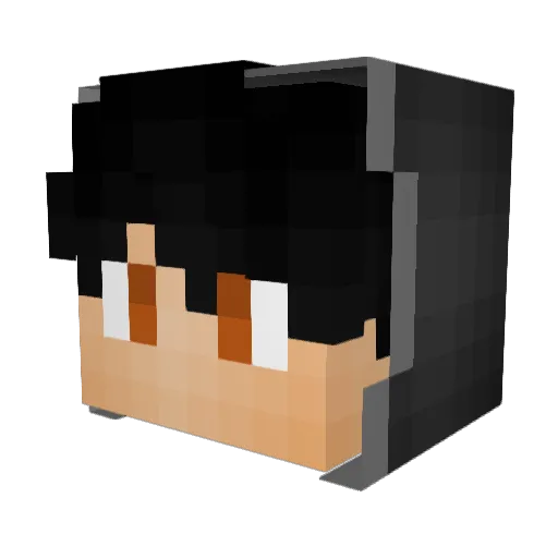 Koldkrossova Minecraft avatar head, 3D render