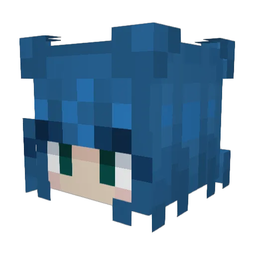 Koldydk Minecraft avatar head, 3D render