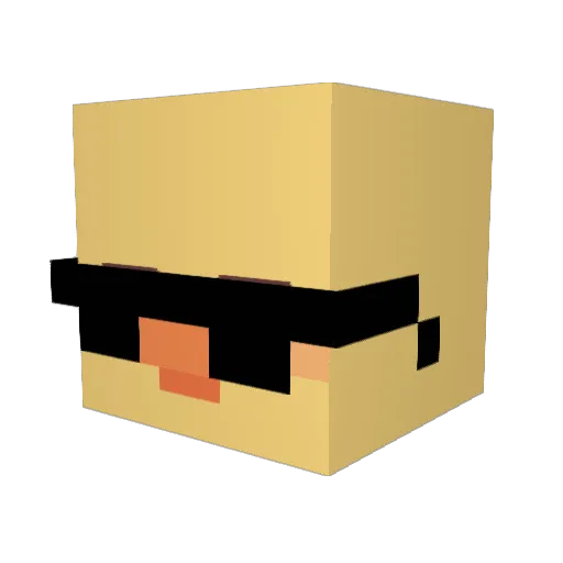 Koldynishka Minecraft avatar head, 3D render