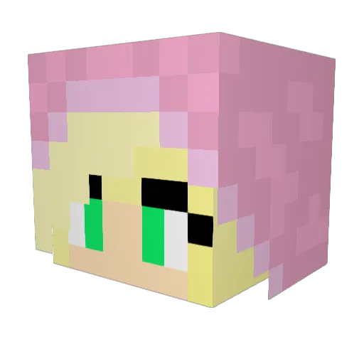 Kolettka Minecraft avatar head, 3D render