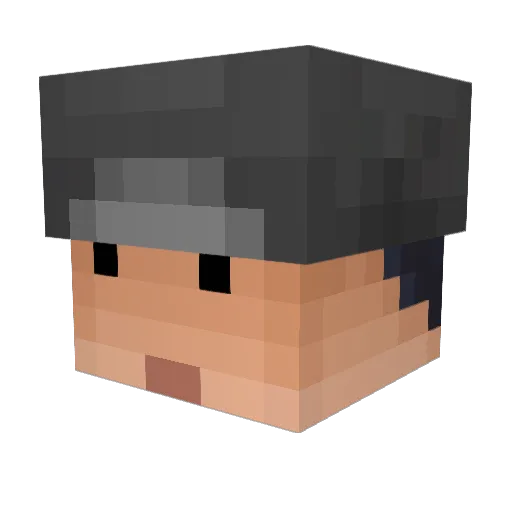 Kolifarr Minecraft avatar head, 3D render