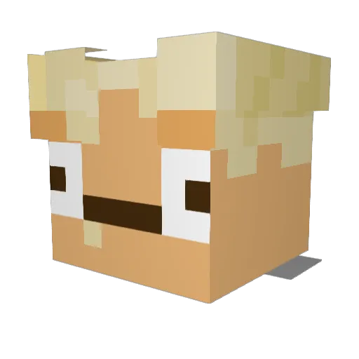 Kolimby Minecraft avatar head, 3D render