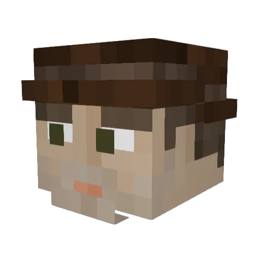 Kolla241 Minecraft avatar head, 3D render