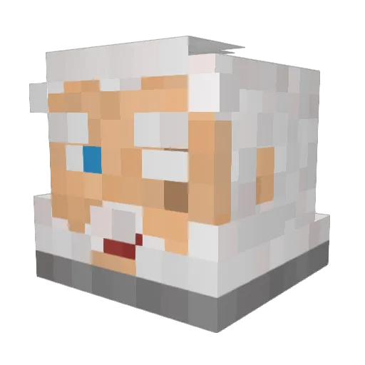 Kollayder Minecraft avatar head, 3D render