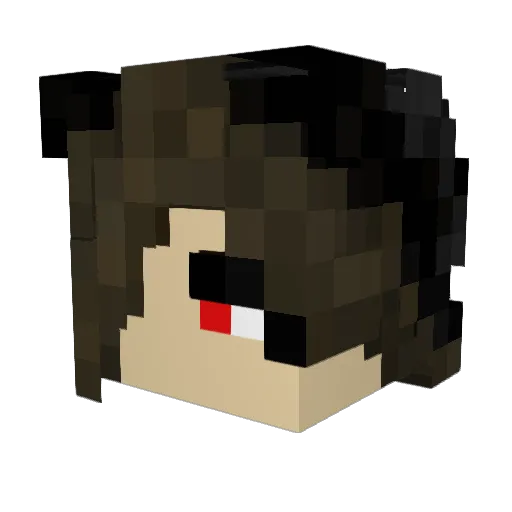 Kolldi Minecraft avatar head, 3D render