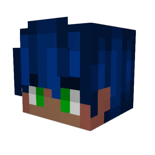 Kollector_ Minecraft avatar head, 3D render