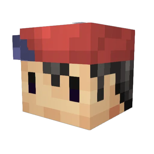KolleeNs Minecraft avatar head, 3D render