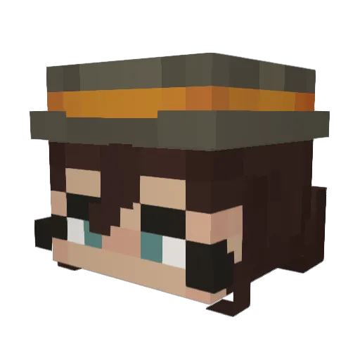 Kollice Minecraft avatar head, 3D render