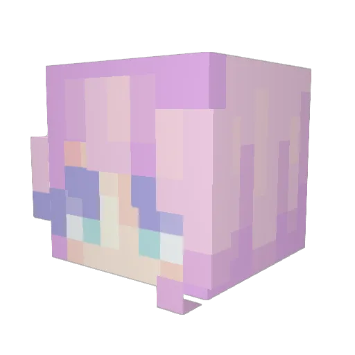 Kolliflower Minecraft avatar head, 3D render