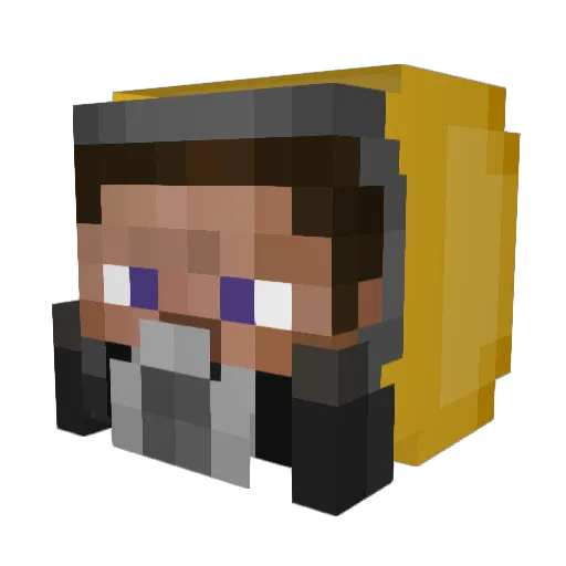 KoloLuke Minecraft avatar head, 3D render