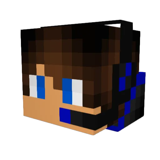 Kolohousenka Minecraft avatar head, 3D render