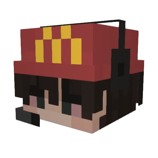 Kolokina Minecraft avatar head, 3D render