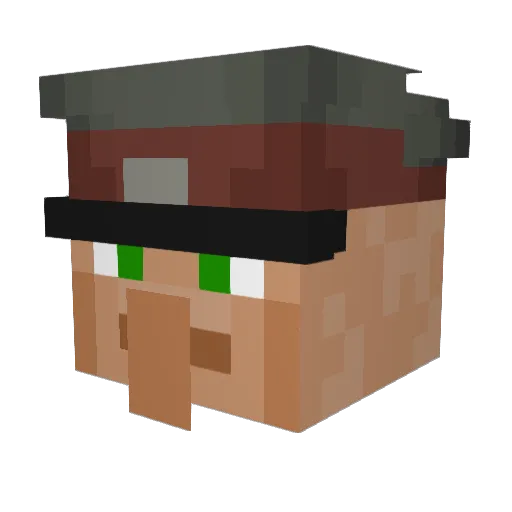 Kolombo_10 Minecraft avatar head, 3D render