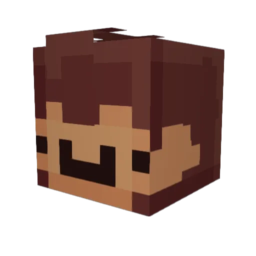 Kolonyali Minecraft avatar head, 3D render
