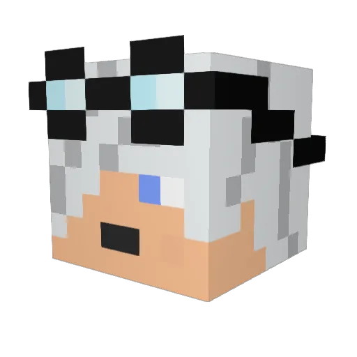 Koloraam Minecraft avatar head, 3D render