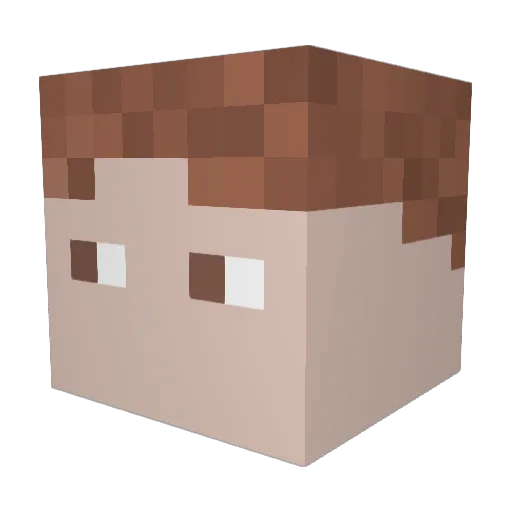 Kolost Minecraft avatar head, 3D render