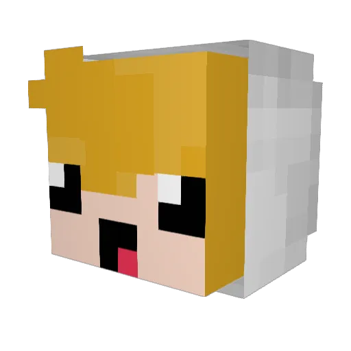 Kols101 Minecraft avatar head, 3D render
