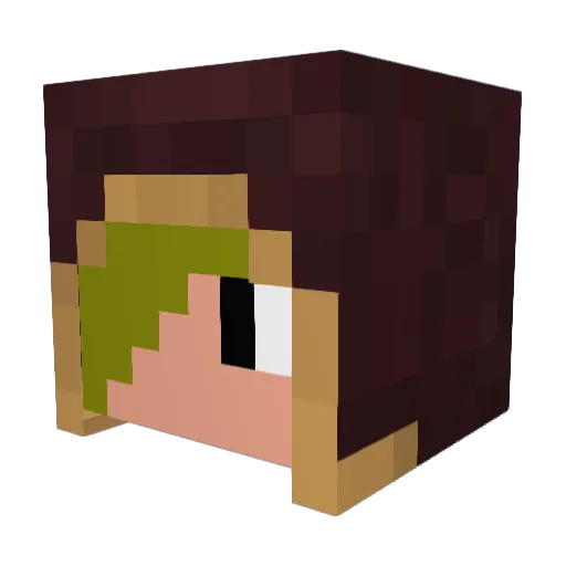 Kolsier Minecraft avatar head, 3D render