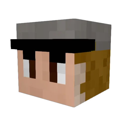 Koltt45 Minecraft avatar head, 3D render