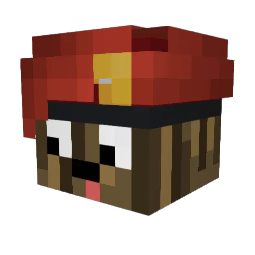 Kolumbus44 Minecraft avatar head, 3D render