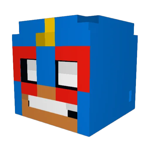Kolya14 Minecraft avatar head, 3D render